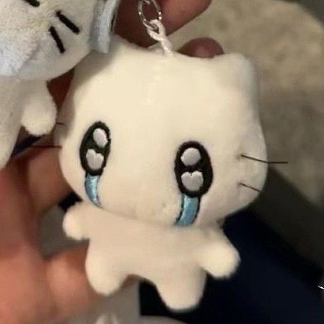 XYNN Schlüsselanhänger Crying Cat, beige, Unisex - Bild 1