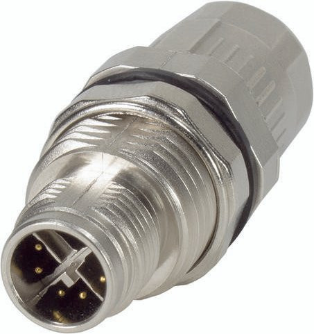 HARTING Kabelsteckverbinder 21038811825, 8-polig, silber, Wandmontage - Bild 1