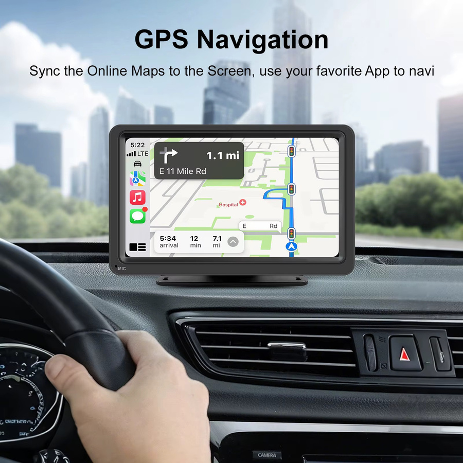 Ezonetronics 7-Zoll Autoradio Multimedia Videoplayer mit kabellosem CarPlay und kabellosem Android Auto in Schwarz - Bild 3