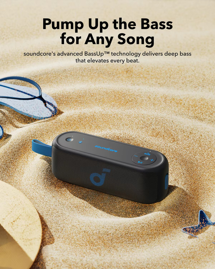 Anker Soundcore Select 3 Bluetooth Outdoor Speaker in Grau mit 16W Leistung und BassUp Technology - Bild 3