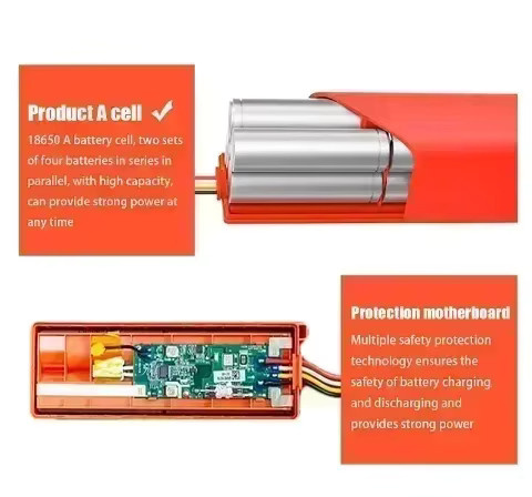 Original Roborock Ersatzakku 14,4 V 12800 mAh für S6 S7 MaxV Q5 Q7 MAX Roboter-Staubsauger in Orange - Bild 1