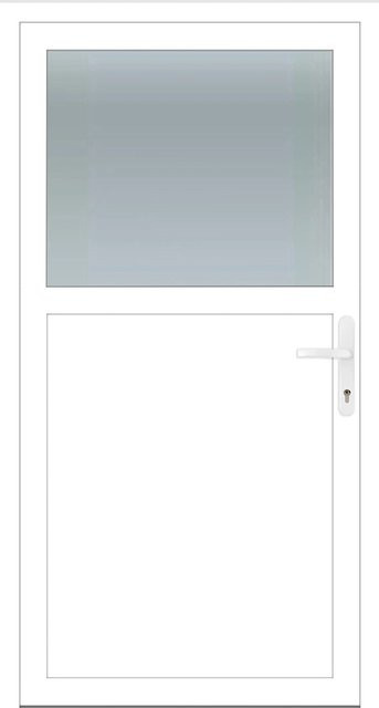 Aluminium-Nebeneingangstür PANTO in Weiß, Anschlag Rechts, B: 98 cm, H: 198 cm - Bild 1
