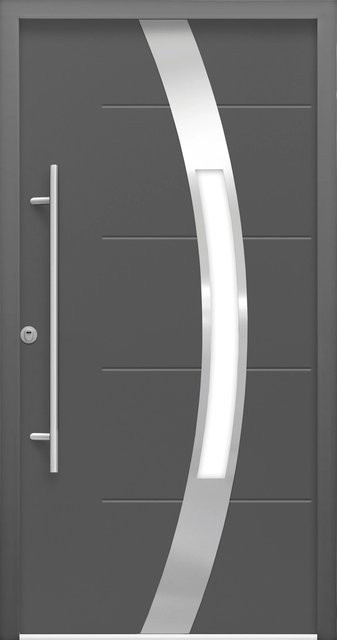 Sicherheits-Haustür Splendoor ThermoSpace Prime Prag RC2 in Anthrazit mit Glaseinsatz, B/H: 110 x 210 cm, Anschlag Links - Bild 1