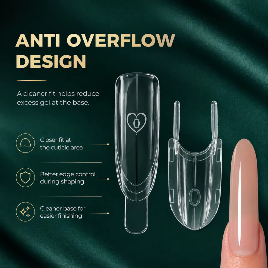 Nailpop Dual-Form-Sandwich-Nagelformen, 120 Stück, Transparent, Unisex - Bild 2