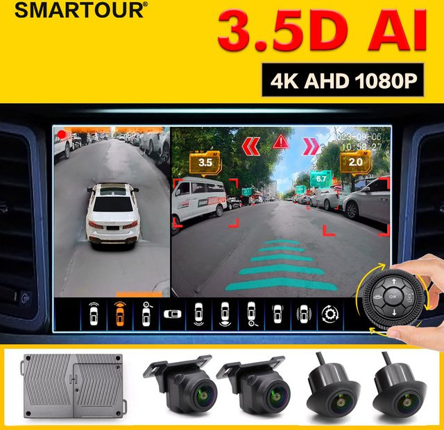 SMARTOUR 360 Grad Surround View System für BMW mit 4K UHD Nachtsicht und 4 Kanälen in Schwarz - Bild 1
