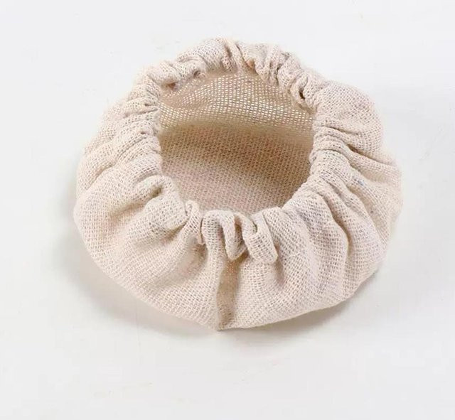 mfySpace Wiederverwendbare Stoffabdeckung für Sauerteigstarter aus Bio-Stoff, beige - Bild 1