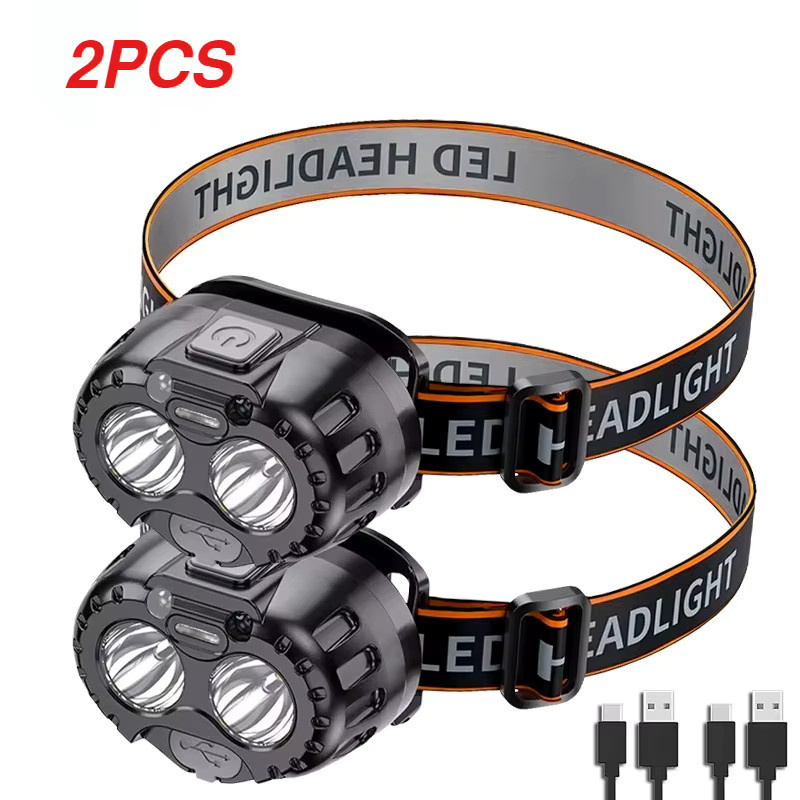 NEWBIRTH Mini-LED-Stirnlampe in Schwarz, wiederaufladbare Taschenlampe mit Typ-C-Anschluss für Outdoor, Angeln und Notfälle - Bild 5