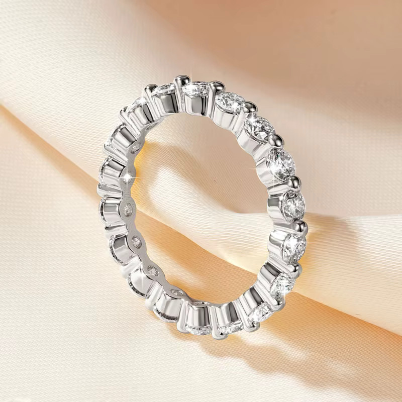 IOGOU Ring Moissanit, Silber, Damen, 3 mm - Bild 2