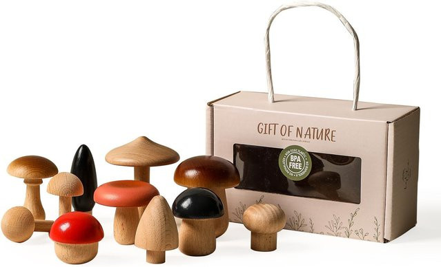 Holzpilz Bausteine Montessori, Greifspielzeug, 11-teiliges Set, ab 0 Jahre - Bild 1