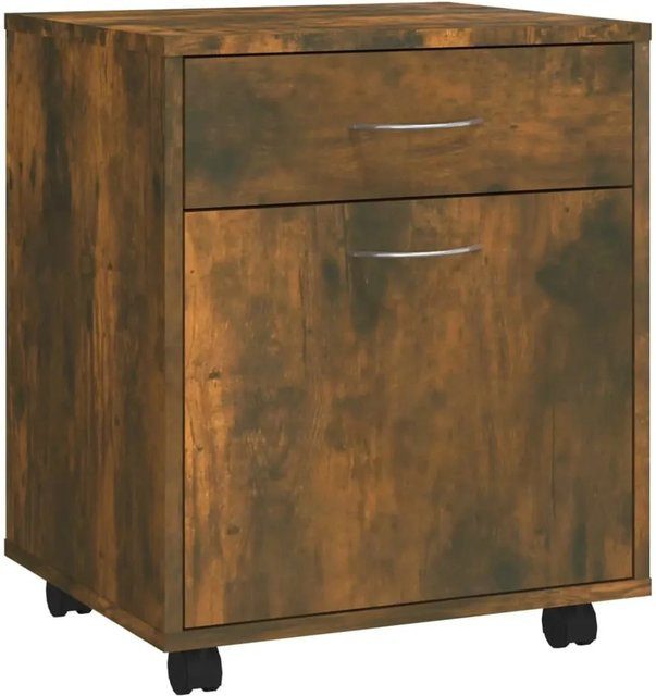 vidaXL Rollschrank Räuchereiche in Braun mit Rollen, B/T/H: 45 x 38 x 54 cm - Bild 1