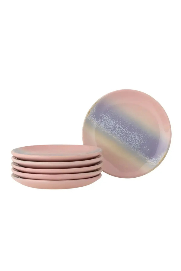 Bloomingville Keramikteller Safie rosa Durchmesser: 15 cm, 6er Set - Bild 1