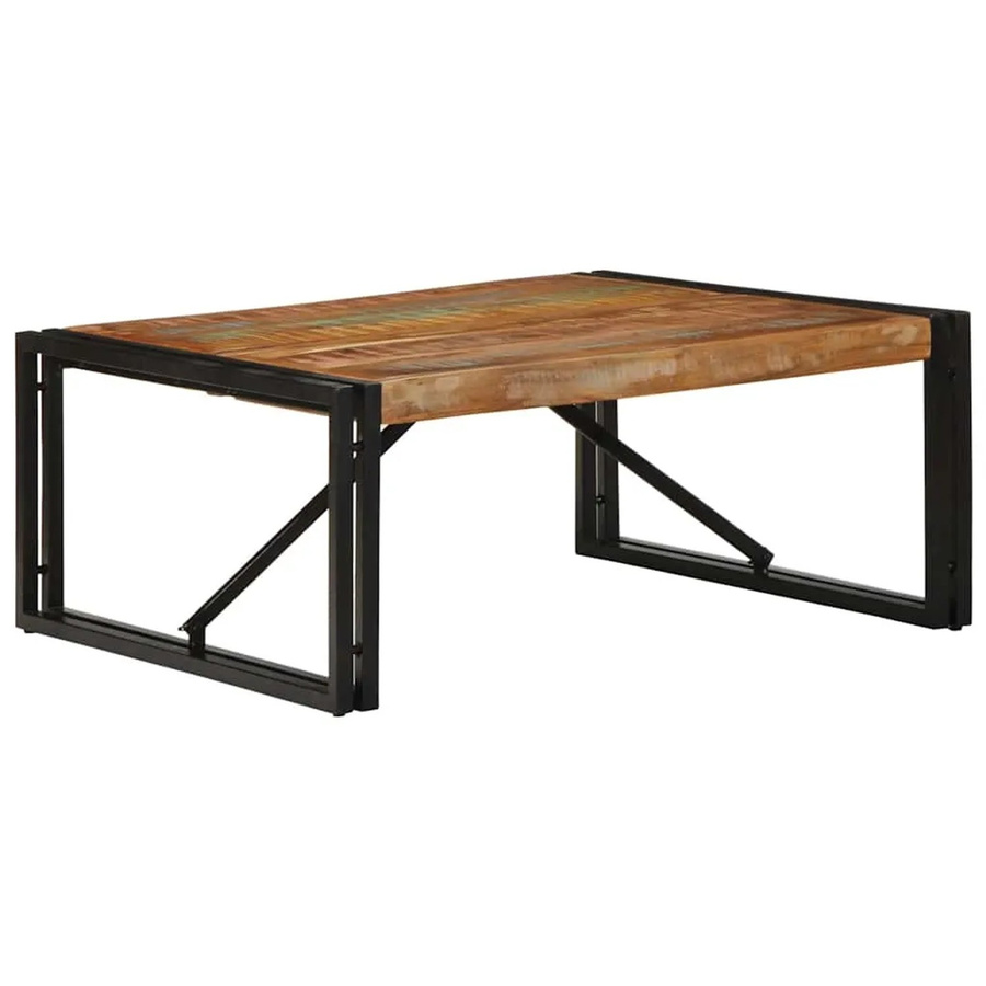 vidaXL Couchtisch aus Massivholz in Mehrfarbig, B/T/H: 80 x 80 x 35 cm - Bild 2