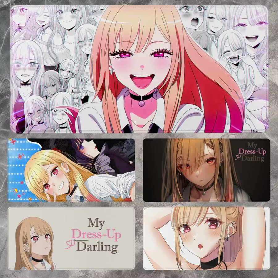Marin Kitagawa XXL-Gaming-Mauspad rutschfest, B/T: 90 x 40 cm, schwarz/mehrfarbig - Bild 2