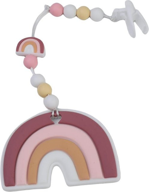 Wucifang Bags Zahnungsspielzeug aus Silikon mit Schnullerclip-Kette und Silikonperlen in Bunt/Mehrfarbig und Pink für Säuglinge - Bild 1