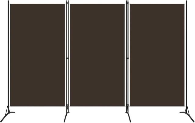 vidaXL 3-teiliger Raumteiler in Braun, modern und matt, B/H: 260 x 180 cm - Bild 1