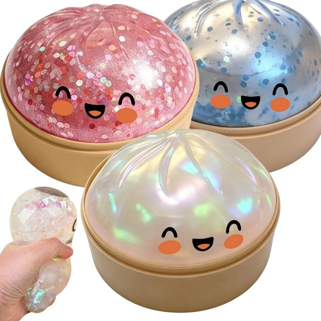 Bandai Niedliches Squishy Gedämpftes Brötchen Spielzeug, 1-teiliges Set - Bild 1