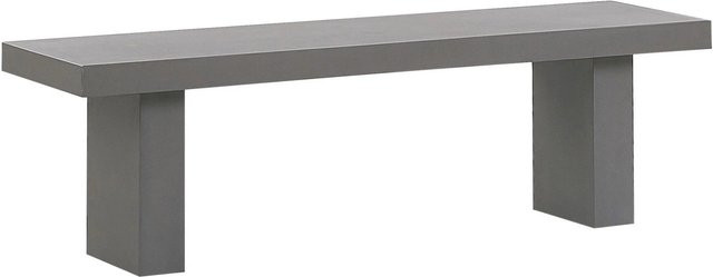 Beliani Gartenbank im Industrial Design aus Metall in Grau, B/T/H: 150 x 40 x 45 cm - Bild 1
