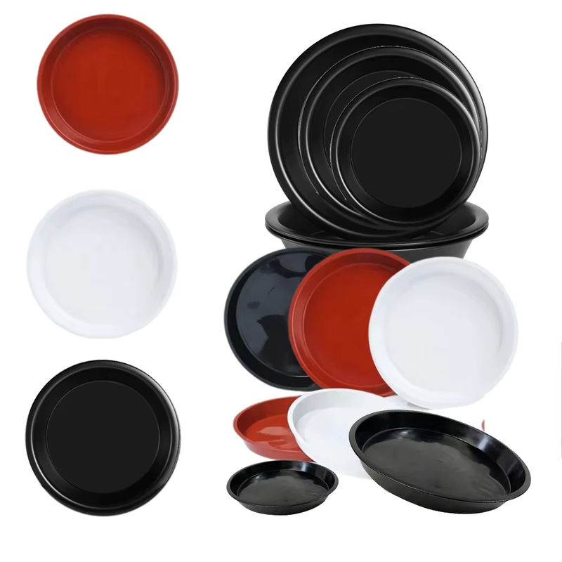 MUCIAKIE Pflanzensattel aus Kunststoff für Blumentöpfe, Set mit 3-5 Stück, Farben: Braun, Weiß, Schwarz, Durchmesser: 14-30 cm, Tropfpflanzenablage für Indoor und Outdoor - Bild 6