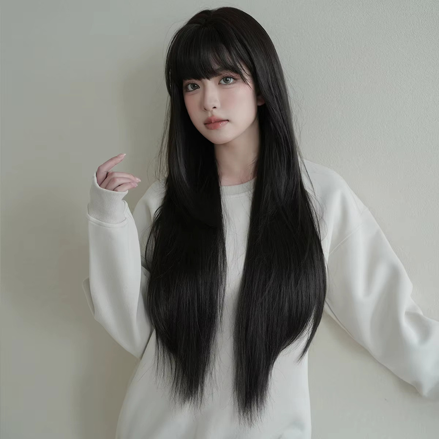 7JHH WIGS Perücke, schwarz, lang, gerade, Damen - Bild 2