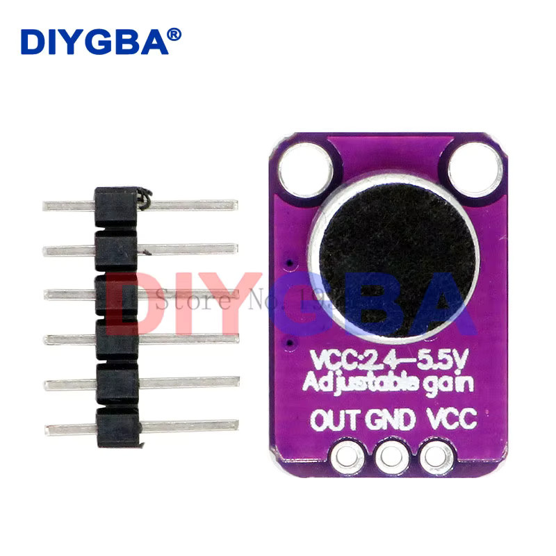 10er Set MAX9814 Mikrofon Modul mit AGC Auto Gain Control für Arduino, lila - Bild 2
