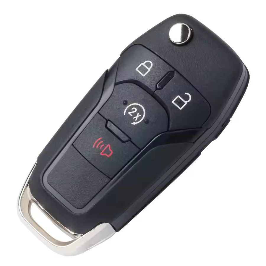 Keyecu Klappbarer Autoschlüssel für Ford F-150 F-250 2023 2024, FCC ID: N5F-A08TBLP, P/N: 164-R8334, ID49 Chip, 433MHz, Farbe: Schwarz - Bild 2