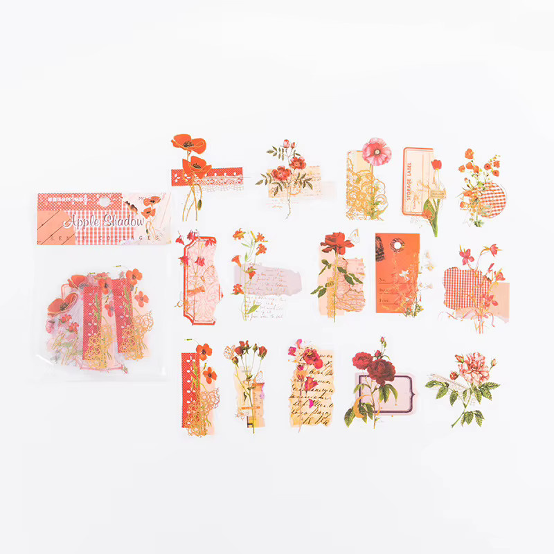 30 Blatt Pflanzen-Collage-Aufkleber aus Goldfolie mit Blumen- und Blattmustern in Gold - Bild 2