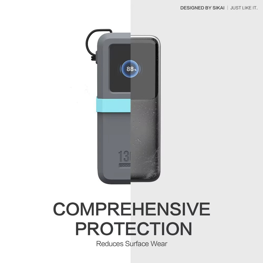 UGREEN Silikonhülle für Nexode Power Bank 20000 mAh 130 W in Schwarz, stoßfeste Schutzhülle und Tragetasche - Bild 2