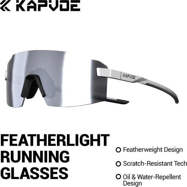 Kapvoe Sportsonnenbrille, Unisex, Kunststoff, UV400 Schutz - Bild 1