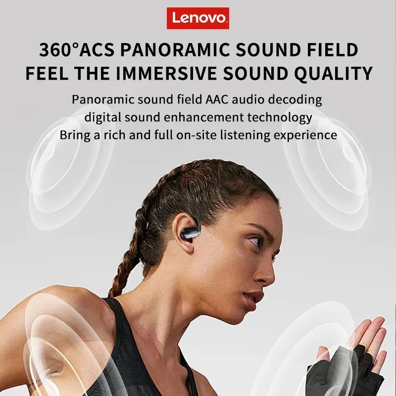 Lenovo ThinkPlus XT80 Kabellose Bluetooth In-Ear Sport-Ohrhörer mit Geräuschunterdrückung und HiFi-Stereo in Schwarz - Bild 2