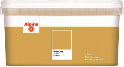 Alpina Wandfarbe Pantone Sauterne Gelb matt 1 l - Bild 1