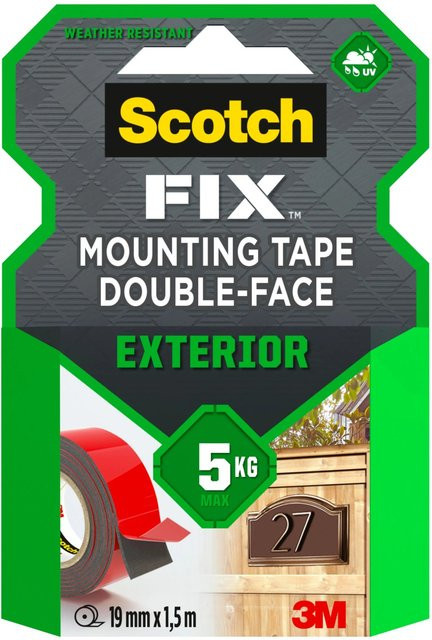Scotch-Fix Außenmontageband 5412-1915-P Doppelseitig Schwarz Breite: 1,9 cm, Länge: 150 cm - Bild 1