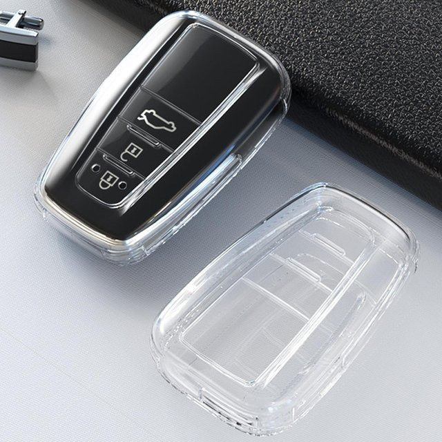 Transparente TPU Schlüsselhülle für Toyota Highlander Corolla Camry Land Cruiser Prado Prius RAV4 - Bild 1