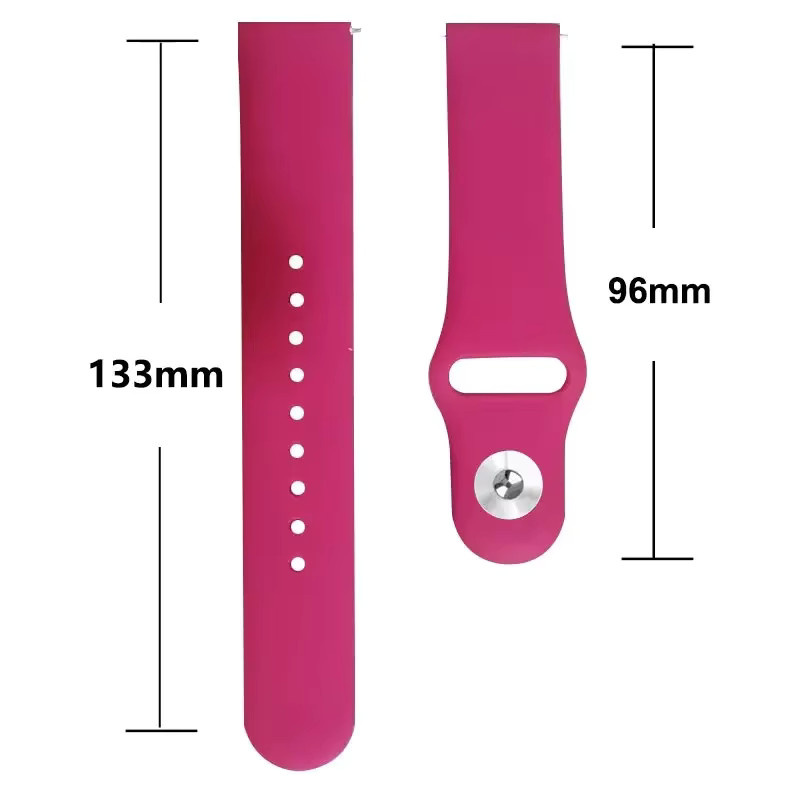 VATMENS Uhrenarmband Silikon, 22mm, Schwarz, Unisex - Bild 2