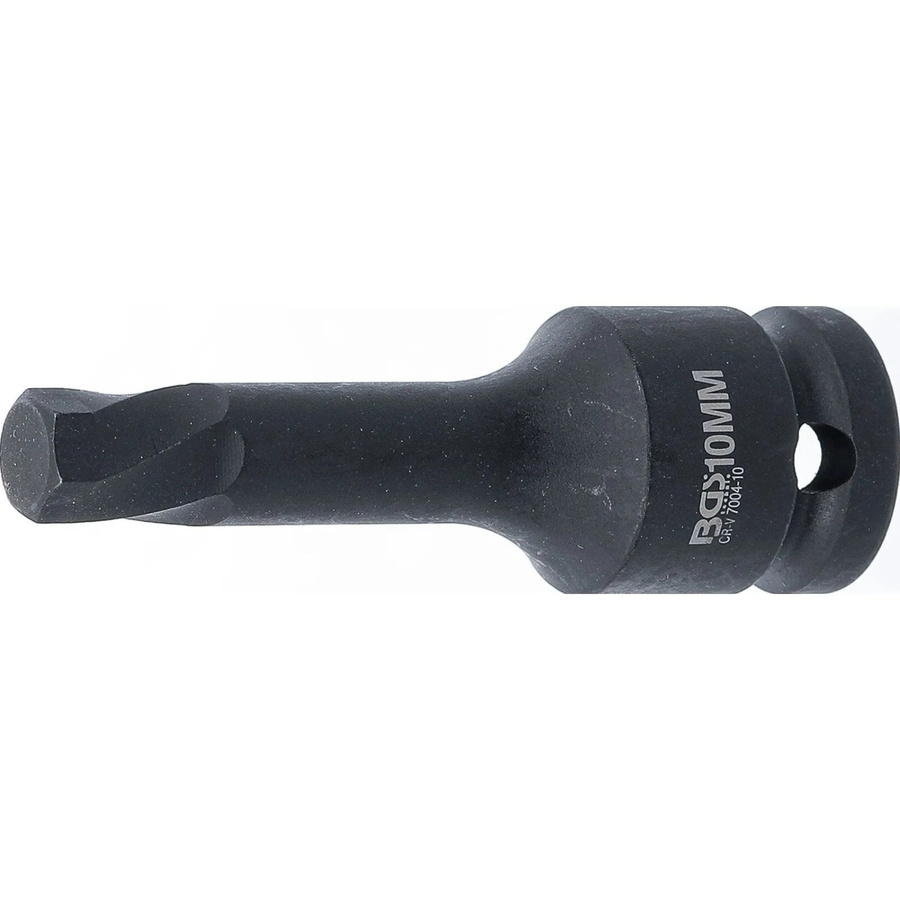 BGS Schraubenausdreher 7004-10 mit 1/2 Zoll Innenvierkant 12,5 mm für defekte Innensechskant 10 mm aus Chrom-Vanadium - Bild 2