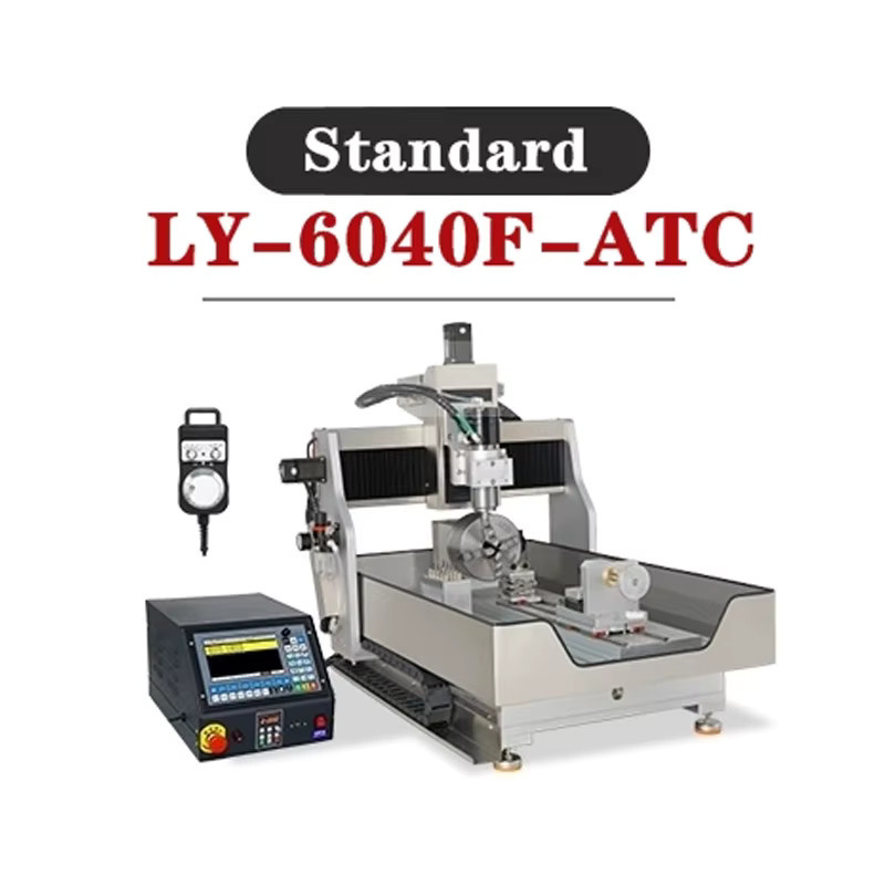 LYBGACNC 4-Achsen-CNC-Graviermaschine mit automatischem Werkzeugwechsel, 1,5 kW, 220 V, Farbe: Silber - Bild 2