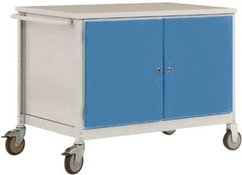 Manuflex Werkstattwagen TP1034.5012 in Licht-Blau (RAL 5012 mit Rollen und abschließbarer Schublade - Bild 1