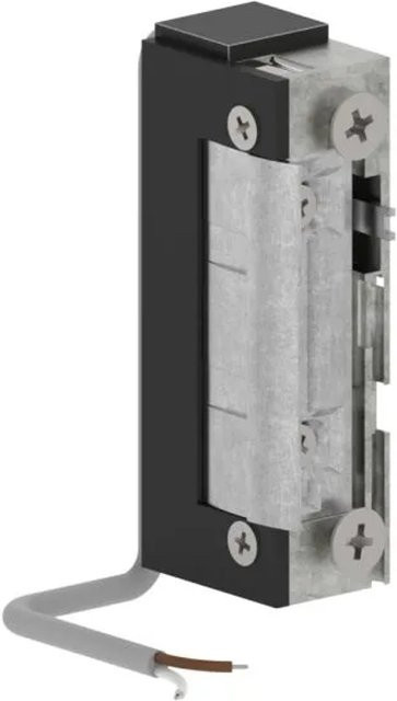 FeNau Elektrischer Türöffner mit Entriegelung und Arretierung in Schwarz, DIN-L/R, 10-24 V AC/DC - Bild 1