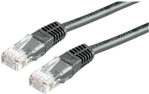 Value RJ45 Patchkabel CAT 6 U/UTP Ethernet LAN Kabel Schwarz 10,00 m - Bild 1