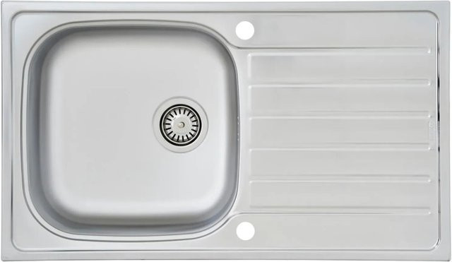 Respekta Einbauspüle Dallas Edelstahl B: 86 cm, T: 50 cm - Bild 1