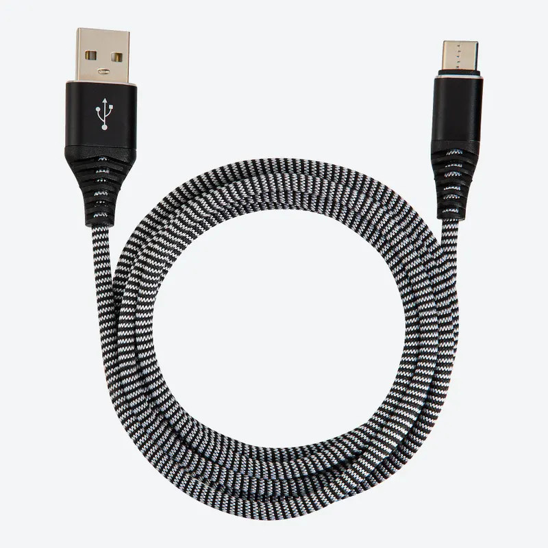 Soundlogic Premium USB-A auf USB-C Ladekabel in Schwarz, Länge: 2 m - Bild 2