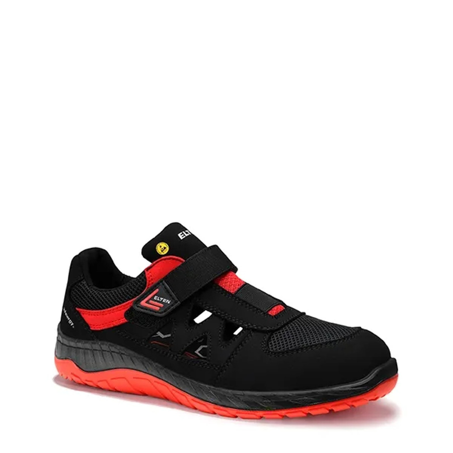 Elten Sicherheitssandale Lonny W Red Easy ESD S1P in Rot und Schwarz, Größe 48 - Bild 2