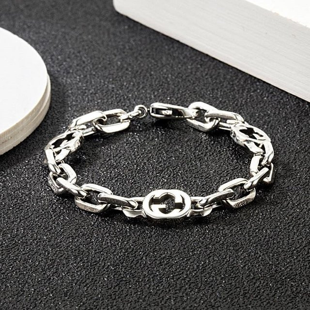 YIRAN Jewelry Armband, 925 Silber, grau, Unisex, 22cm - Bild 1