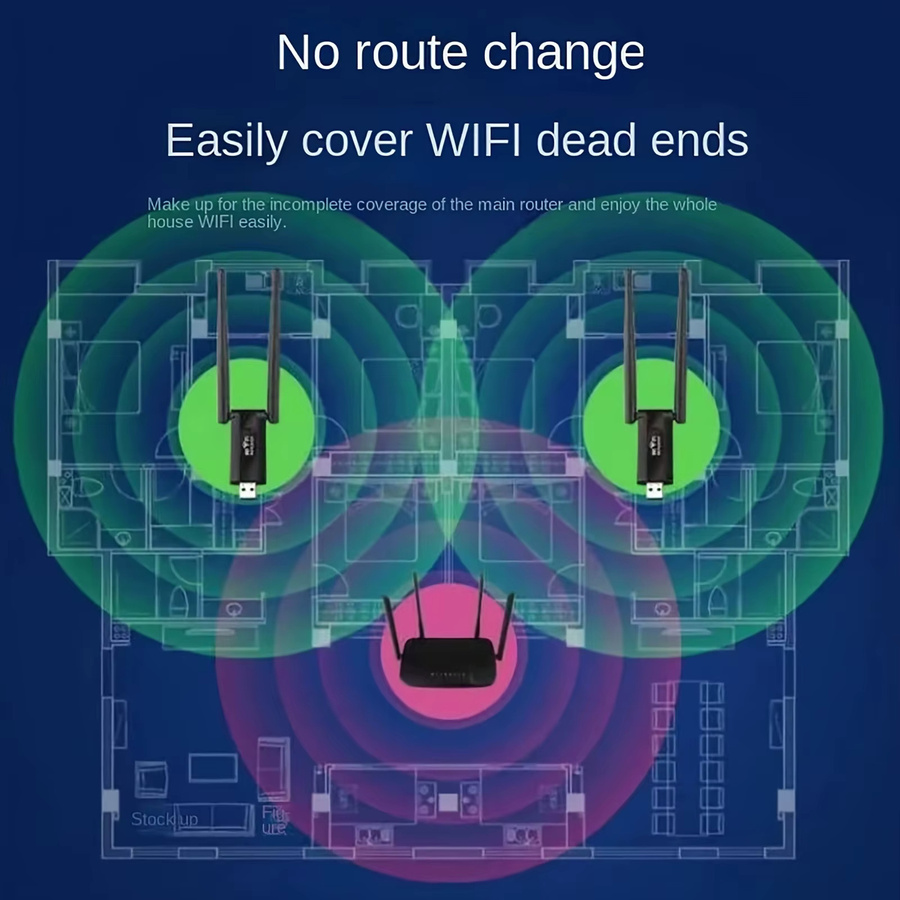 Regaton WLAN Repeater 2,4G 300Mbps Single-Band Wi-Fi Signalverstärker zur Heimnetzwerk-Erweiterung - Bild 3