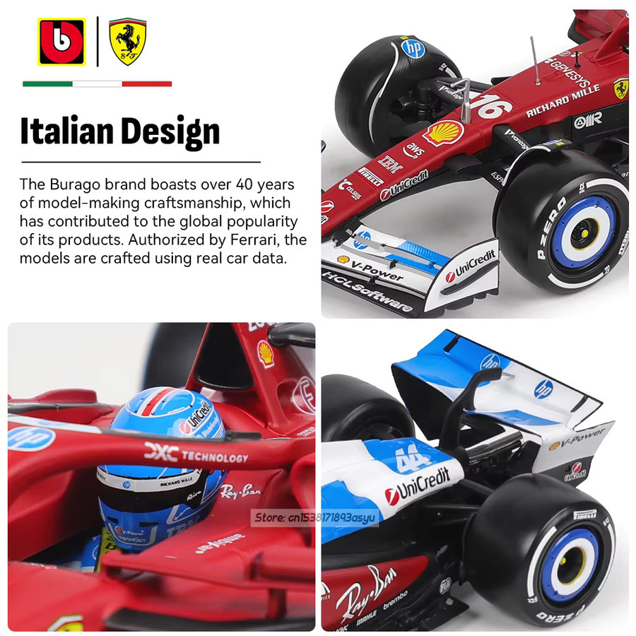 Bburago Ferrari SF25 Miami Lackierung, Simulationsmodell, 1:18, ab 14 Jahren - Bild 3