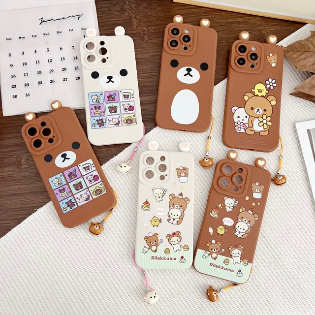 Rilakkuma Handyhülle mit Ornamenten für Samsung Galaxy A16 A05s A15 A25 A35 A55 A06 A04E in Multicolour - Bild 1
