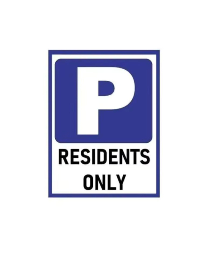 CIFBUY Metallwandschild Residents Parking Only in Blau, B/H: 20 x 30 cm - Bild 2