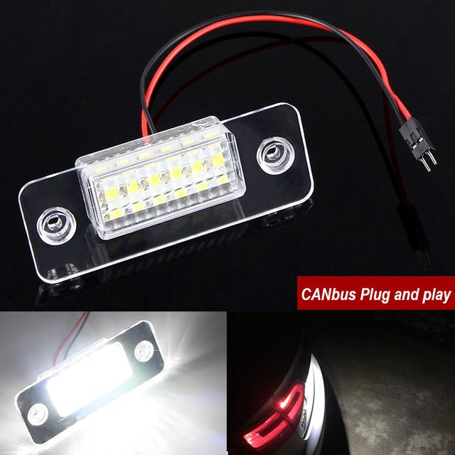 APMATAUTO 2er Set LED Kennzeichenleuchten mit Canbus Fehlerfrei für Audi A8 D3 2007-2015 - Bild 1