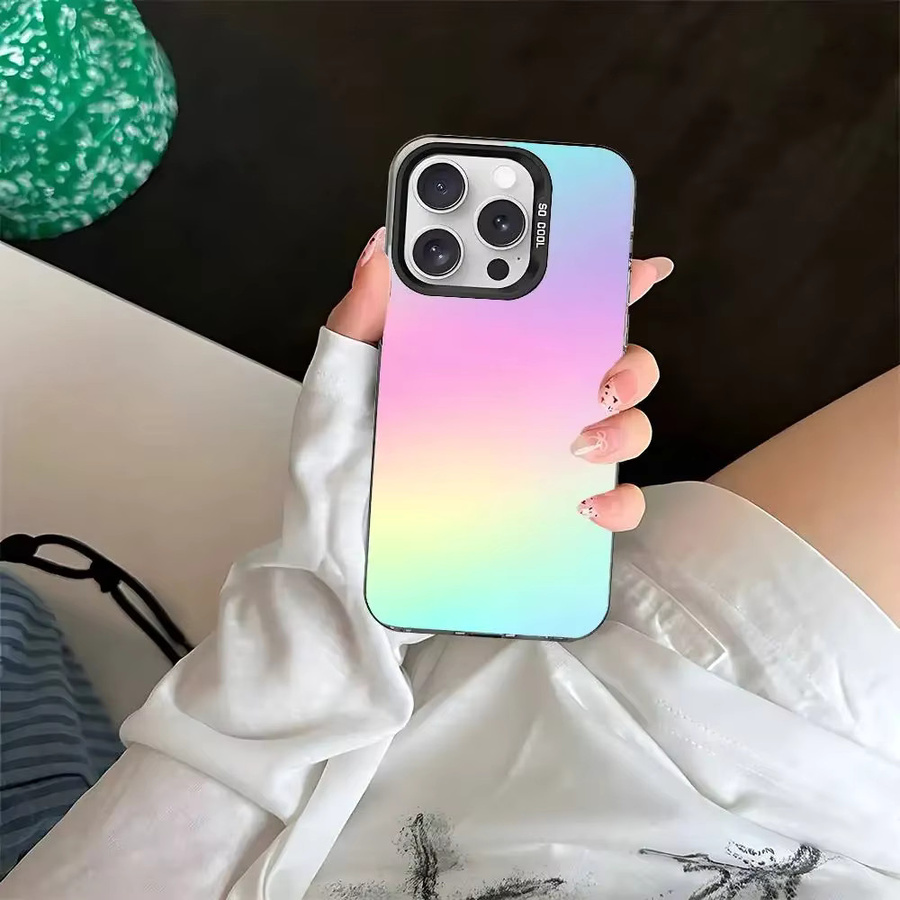 Glitzernde iPhone Schutzhülle mit Sternenhimmel-Gradient und Galvanisierung in Silber für iPhone 17 16 15 14 13 12 11 Pro Max X XS XR - Bild 4