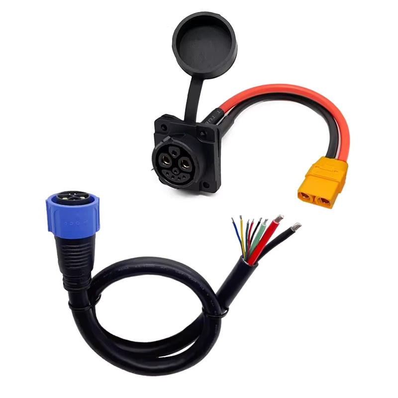 DIVEDEER Elektrische Fahrzeug Lade Steckdose Kabel M23/M25 Selbstsichernd und Wasserdicht, Schwarz - Bild 3