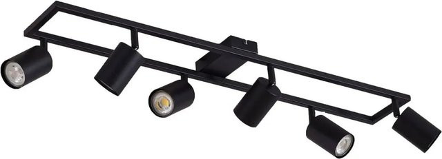 Lindby Strahler Bravius Deckenleuchte aus Metall in Schwarz, 6-flammig, GU10, modern und verstellbar - Bild 1
